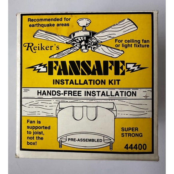 REIKER FanSafe Installation Kit 44400 - Ceiling Fan & Light Fixtures Ear… - Picture 1 of 8